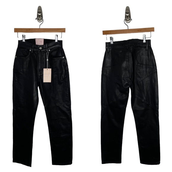 Revice | NWT Venus Black Coated Star Butt Straight Leg Jeans 26 - Picture 2 of 11